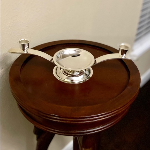 Metal Candle Holder in Silver 3.5” H - Picture 9 of 11